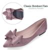 Dear Time Women Casual Comfortable Slip On Ballets Flats Pointy Toe Elegant Wedding Flat Shoes Light Purple-7490 US 9.5 view 3