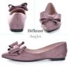 Dear Time Women Casual Comfortable Slip On Ballets Flats Pointy Toe Elegant Wedding Flat Shoes Light Purple-7490 US 9.5 view 4