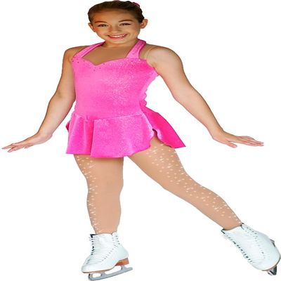 ChloeNoel Figure Skating Ligth Tan Footed Tights TF8830 w/ 2 Crystals Ligth Tan Adult Medium