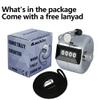 Amble Tally Clicker Counter, Metal Case Mechanical Clicker Digital Handheld Tally Counter with Nylon Lanyard view 4