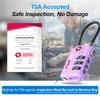 Forge TSA Approved Luggage Locks, Re-settable Combination with Alloy Body, Light Purple 2 PK, for Luggage, Suitcase, Backpack and More. view 2