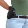Barsony Black Leather Pancake Holster for 380 and Small 9mm 40 45 (Kimber Micro 9mm, Left) view 4
