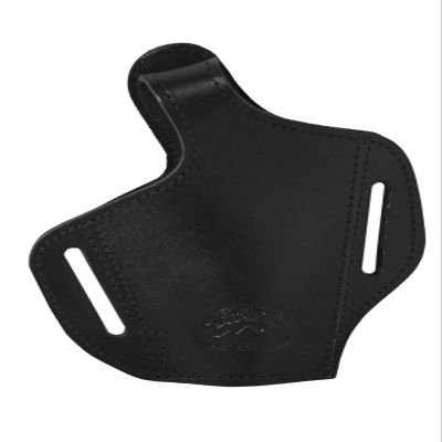 Barsony Black Leather Pancake Holster for 380 and Small 9mm 40 45 (Kimber Ultra Crimson Carry II, Right)