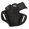 Barsony Black Leather Pancake Holster for 380 and Small 9mm 40 45 (Kimber Ultra Crimson Carry II, Right) view 3