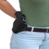 Barsony Black Leather Pancake Holster for 380 and Small 9mm 40 45 (Kimber Ultra Crimson Carry II, Right) view 4