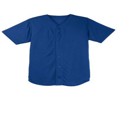 SPORT-TEK PosiCharge Tough Mesh Full-Button Jersey | Casual Baseball Shirt for Men & Women, Athletic Fit Top for Spring & Summer Fashion True Royal