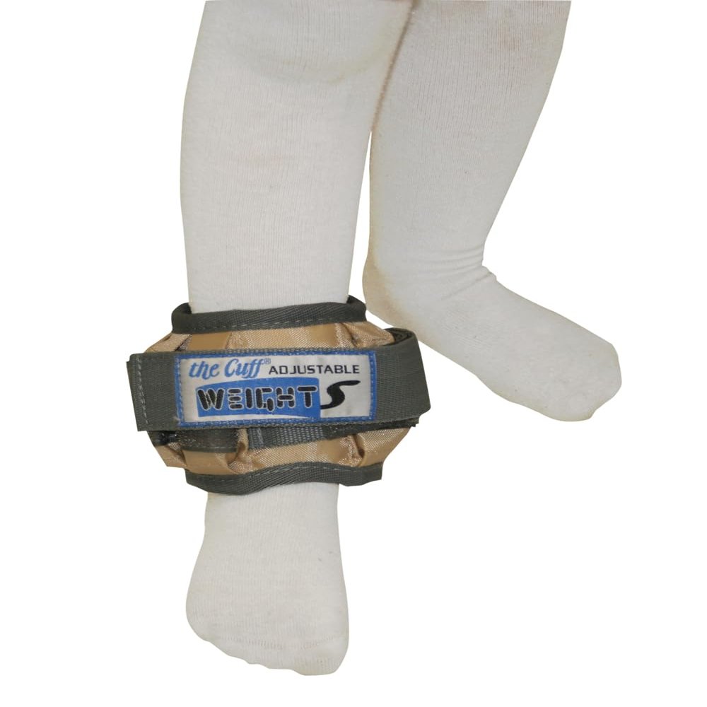 CanDo adjustable pediatric ankle weight, 2 lb, tan, each