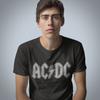 American Classics AC/DC Vintage Rock Band Music Group Grey Logo Adult T-Shirt Tee view 4