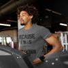 American Classics Top Gun 1980's Military Action Movie Because I was Inverted Adult T-Shirt - Graphite Heather - Small view 4
