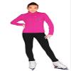 ChloeNoel JT811 Solid Fleece Fitted Elite Figure Skating Jacket w/Mini Sit Spin Crystals Combination(Fuchsia,Size CXL/AXS) view 1