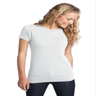 District Women's Fitted The Concert Tee DT5001 L White