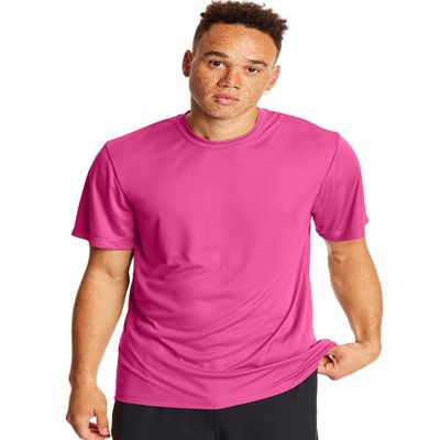 Hanes mens Sport Cool Dri Performance Tee Shirt, Wow Pink, X-Large US