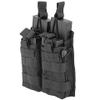 Lancer Tactical Airsoft Bungee Open Top Quad M4 Mag Pouch - Black view 1