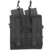 Lancer Tactical Airsoft Bungee Open Top Quad M4 Mag Pouch - Black view 2