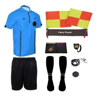 New! 2018 Pro Soccer Referee Package (11 Piece) (Blue, Adult Extra Large)