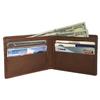 123 Cheap Checks Personalized Leather RFID Blocking Toffee Bifold Slim Men's Wallet view 2