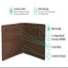 123 Cheap Checks Personalized Leather RFID Blocking Toffee Bifold Slim Men's Wallet view 3
