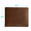 123 Cheap Checks Personalized Leather RFID Blocking Toffee Bifold Slim Men's Wallet view 4