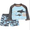 Simple Joys by Carter's Toddler Boys 2-piece Swimsuit Trunk and Rashguard, Blue Whales, 4T view 1