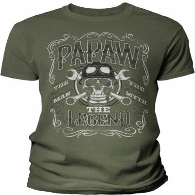 Papaw The Man The Myth The Legend - Grandpa Shirt for Men - Military-4X