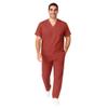 M&M SCRUBS Men Scrub Set Medical Scrub Top and Pants 4XL Burgundy view 1