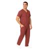 M&M SCRUBS Men Scrub Set Medical Scrub Top and Pants 4XL Burgundy view 4