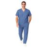 M&M SCRUBS Men Scrub Set Medical Scrub Top and Pants 4XL Ceil Blue view 1