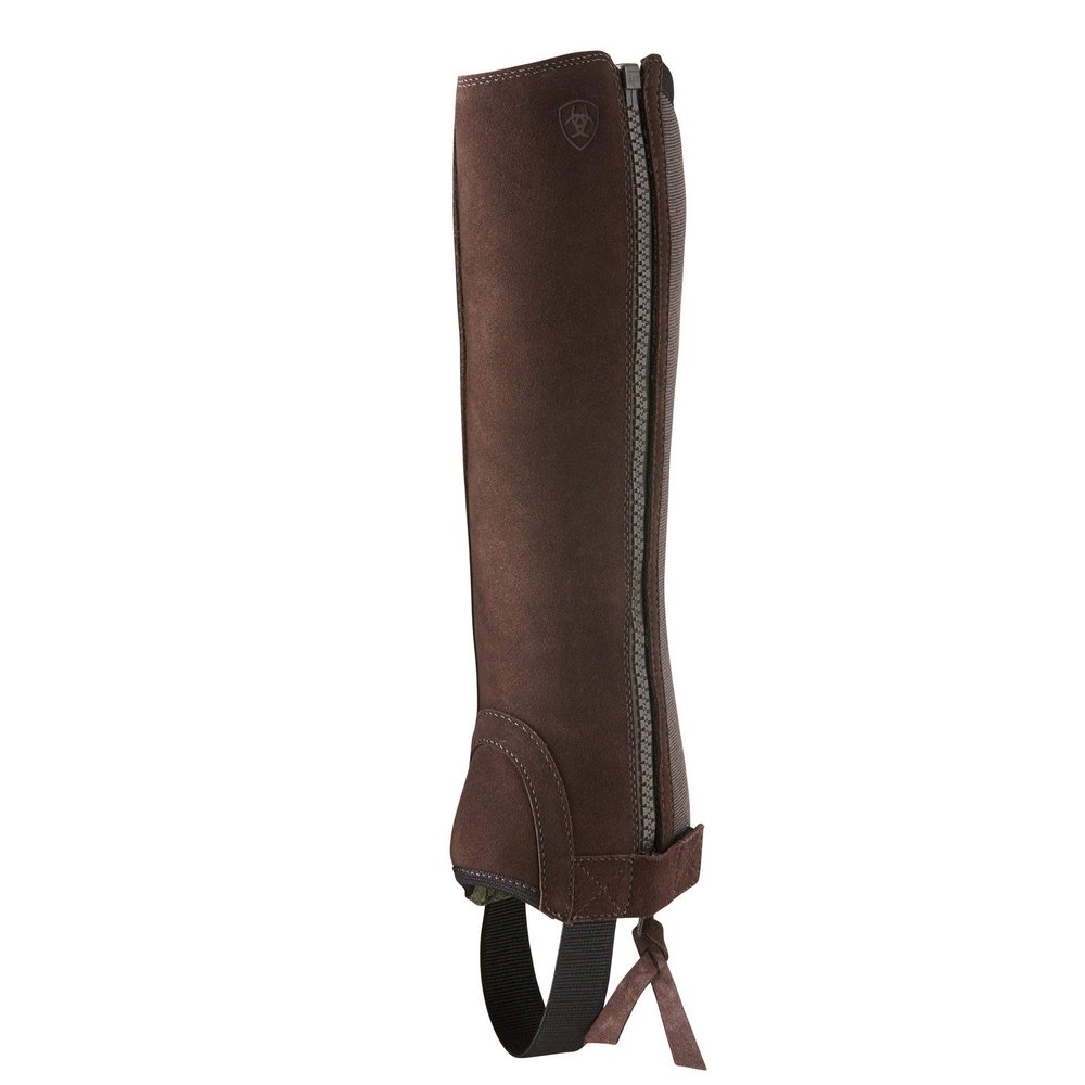 Ariat 10021499STR Youth Suede Breeze Half Chap Chocolate Suede STR