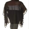 INC Womens Tassel Tie Front Kimono Swim Cover-Up Black O/S view 2