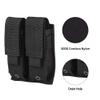 EXCELLENT ELITE SPANKER Molle Single/Double Pistol Mag Pouch Tactical Magazine Pouch Tool Organizer Holder (Double Black) view 3
