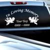 Custom Angels in Loving Memory Personalized Car-Wall-Vinyl Decals Stickers, 36 Inches view 1