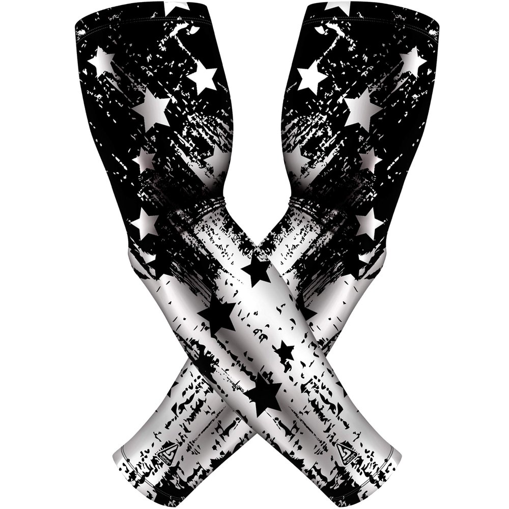 B-Driven Sports Premium Pro-Fit Compression Arm Sleeves for Men Women & Youth 44 Graphic Designs Improve Circulation Reduce Muscle Fatigue Enhance Performance for Baseball Football & More (1 Pair)