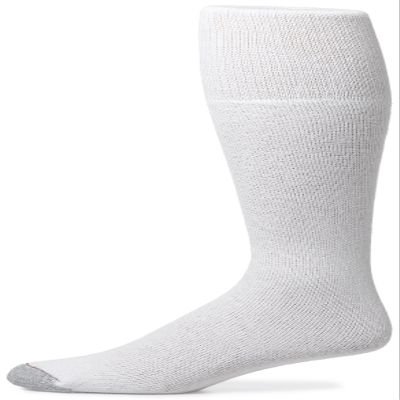 Mens Hanes 6 Pair Over-the-Calf Tube Socks - 180/6 White 10 - 15