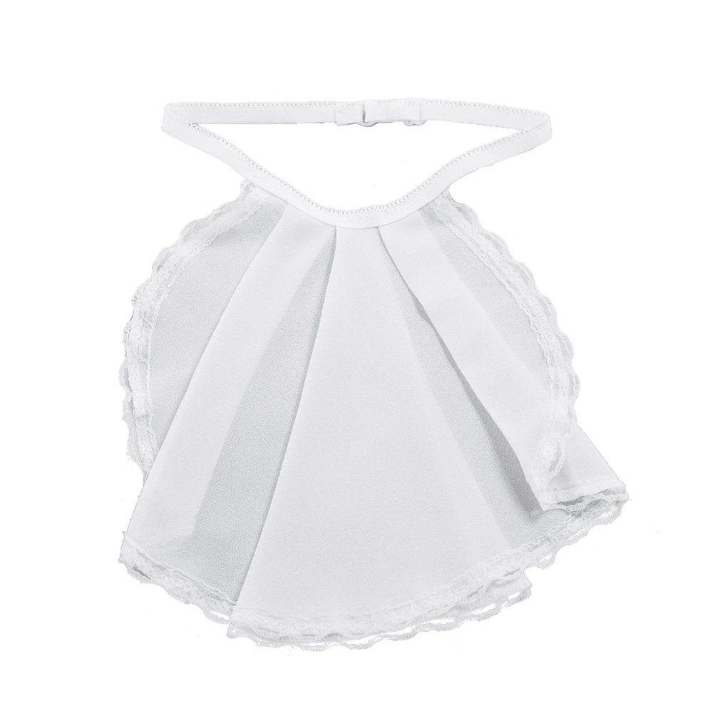 BLESSUME Victorian Chiffon Jabot White