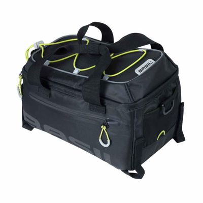 Basil Unisex's Miles Rear Trunk Cycle Bag, Black/Lime, 7 Litre (17753)