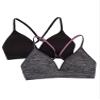 Fruit of The Loom Girls' Seamless Soft Cup Bra, 2-Pack, Dark Grey Heather/Black Hue, 30 view 1