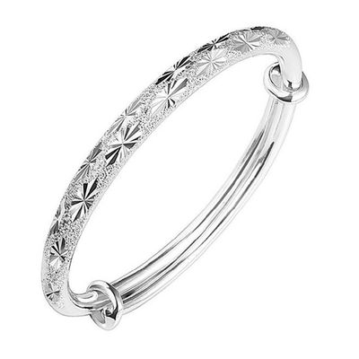1 X Fashion Women Jewelry Solid 925 Sterling Silver Dolphin Bangle Bracelet Gift (B)