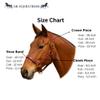 SIE EQUESTRIAN Empty Channel Padded Leather Halters Design w Your own Crystals Colors (Havana, Oversize) view 3