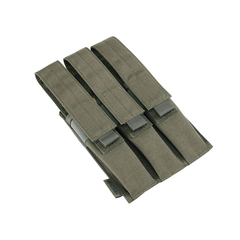 EXCELLENT ELITE SPANKER Open Top Single/Double/Triple Kriss Mag Pouch Tactical Molle MP7 Magazine Pouch (Triple Ranger Green)
