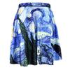 Sister Amy Women's Pleated Elastic Waist Band Flared Printed Midi Skater Sky US XL view 2