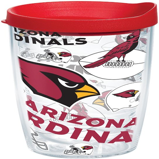 Tervis NFL Arizona Cardinals - All Over Made in USA Double Walled Insulated Tumbler Travel Cup Keeps Drinks Cold & Hot, 16oz, Classic