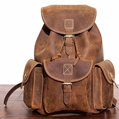 The Rambler by Magellan Packs & Co. | Retro Leather Backpack (Tan)
