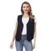 TopTie Unisex Button Vest Work Wear Uniform Vest-Black-3XL view 3