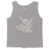 0013. Big Good Vibe Bones Hand Shaka Cool Vintage Hipster Graphic Men's Tank Top (Light Gray Small) view 1