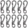 10PCS Mini SF Paracord Keychain Carabiner Clip,EDC Clasps Gear for Umbrella Rope Parachute Cord Outdoor Tactical Survival Backpack Camping (Gray) view 1