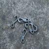 10PCS Mini SF Paracord Keychain Carabiner Clip,EDC Clasps Gear for Umbrella Rope Parachute Cord Outdoor Tactical Survival Backpack Camping (Gray) view 3