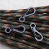 10PCS Mini SF Paracord Keychain Carabiner Clip,EDC Clasps Gear for Umbrella Rope Parachute Cord Outdoor Tactical Survival Backpack Camping (Gray) view 4