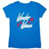 DC Comics Girls' Wonder Woman Tee, Blue S(6/6x) view 1