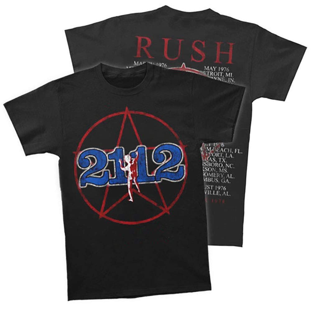 Cyberteez Rush 2112 Tour 1976 Men's T-Shirt (XL) Black
