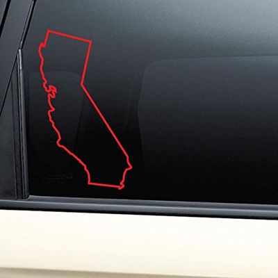 Nashville Decals California Vinyl Decal Laptop Car Truck Bumper Window Sticker - Red